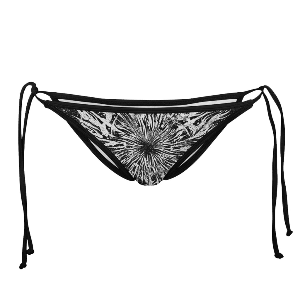 DARK GRIME MANDALA BLACK STRING BIKINI BOTTOMS