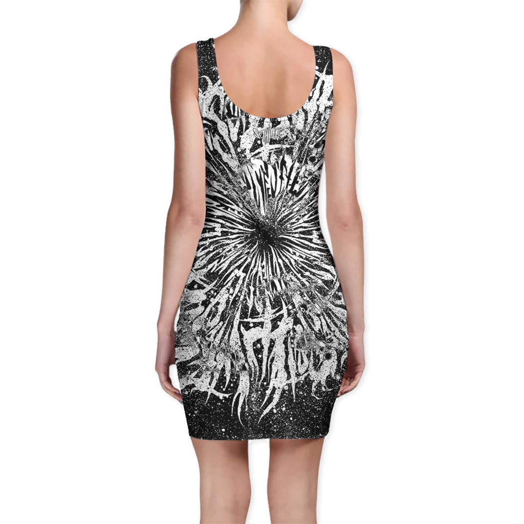 DARK GRIME MANDALA BODYCON DRESS