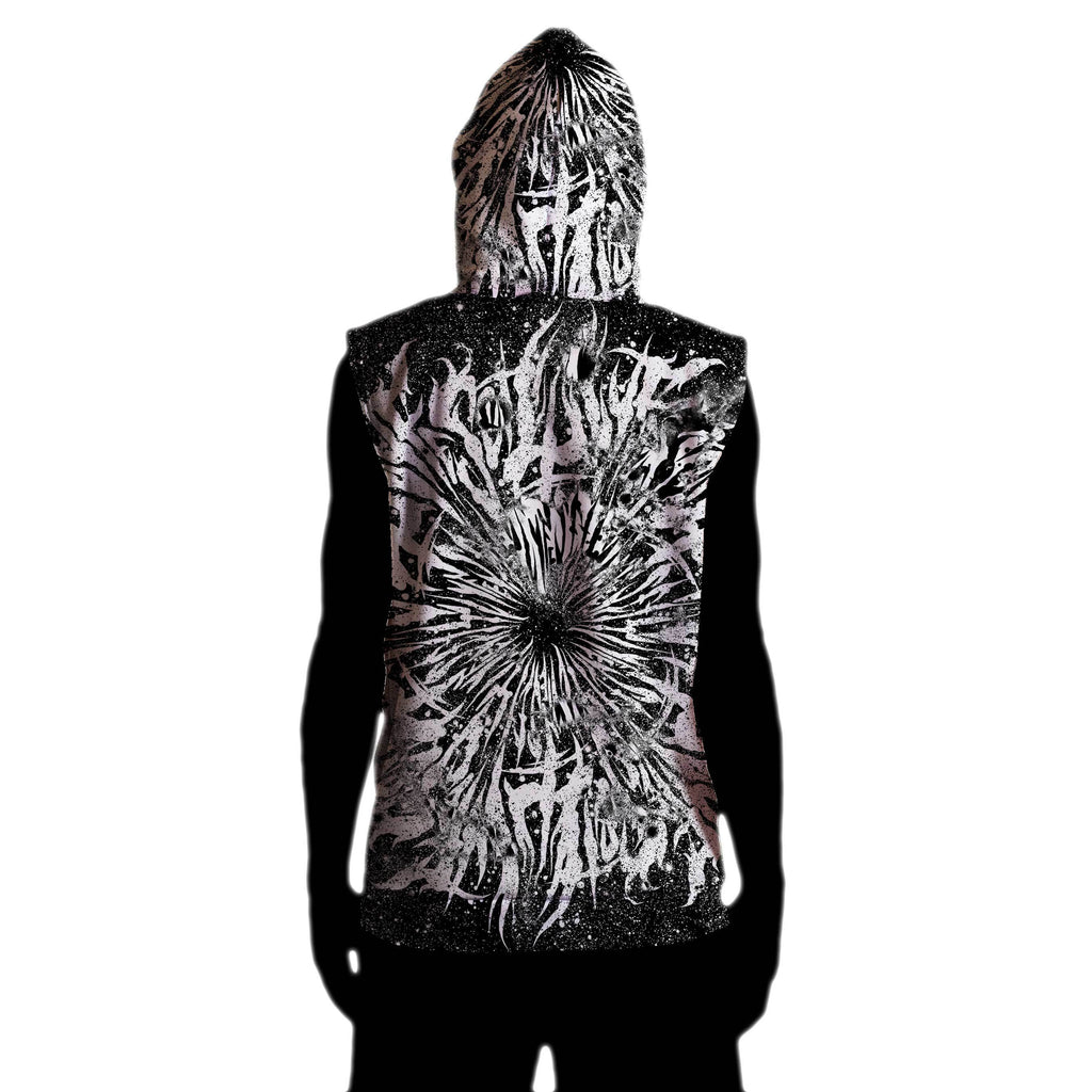 DARK GRIME MANDALA SLEEVELESS HOODIE