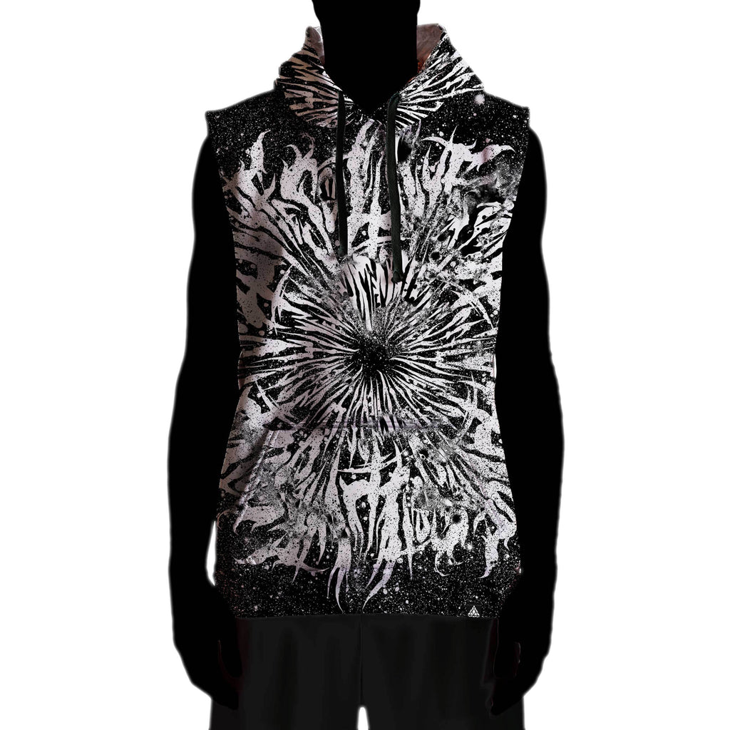 DARK GRIME MANDALA SLEEVELESS HOODIE