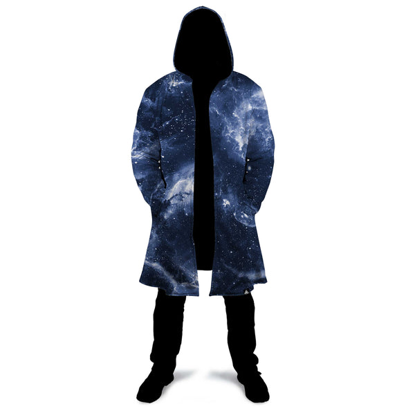 DEEP BLUE SPACE ZIP UP CLOAK