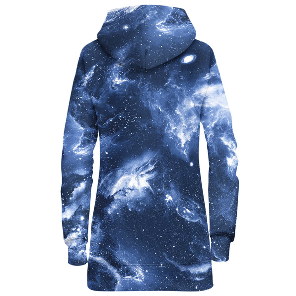 DEEP BLUE SPACE HOODIE DRESS