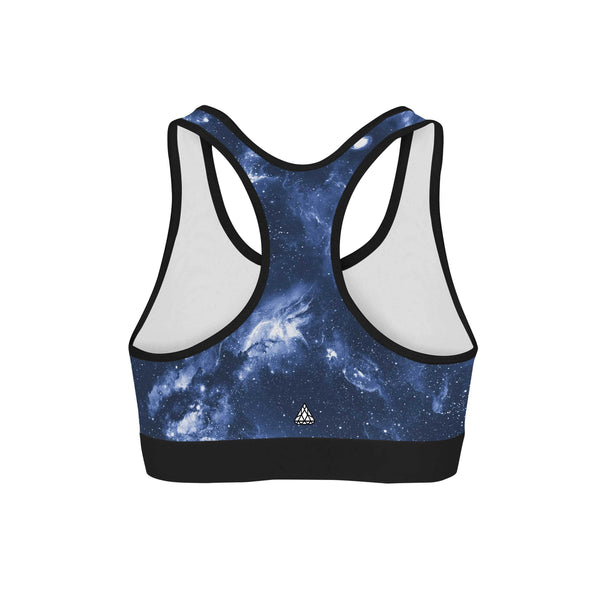 DEEP BLUE SPACE SPORTS BRA