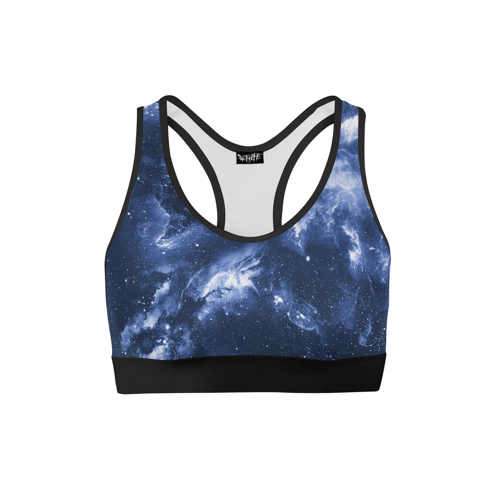 DEEP BLUE SPACE SPORTS BRA