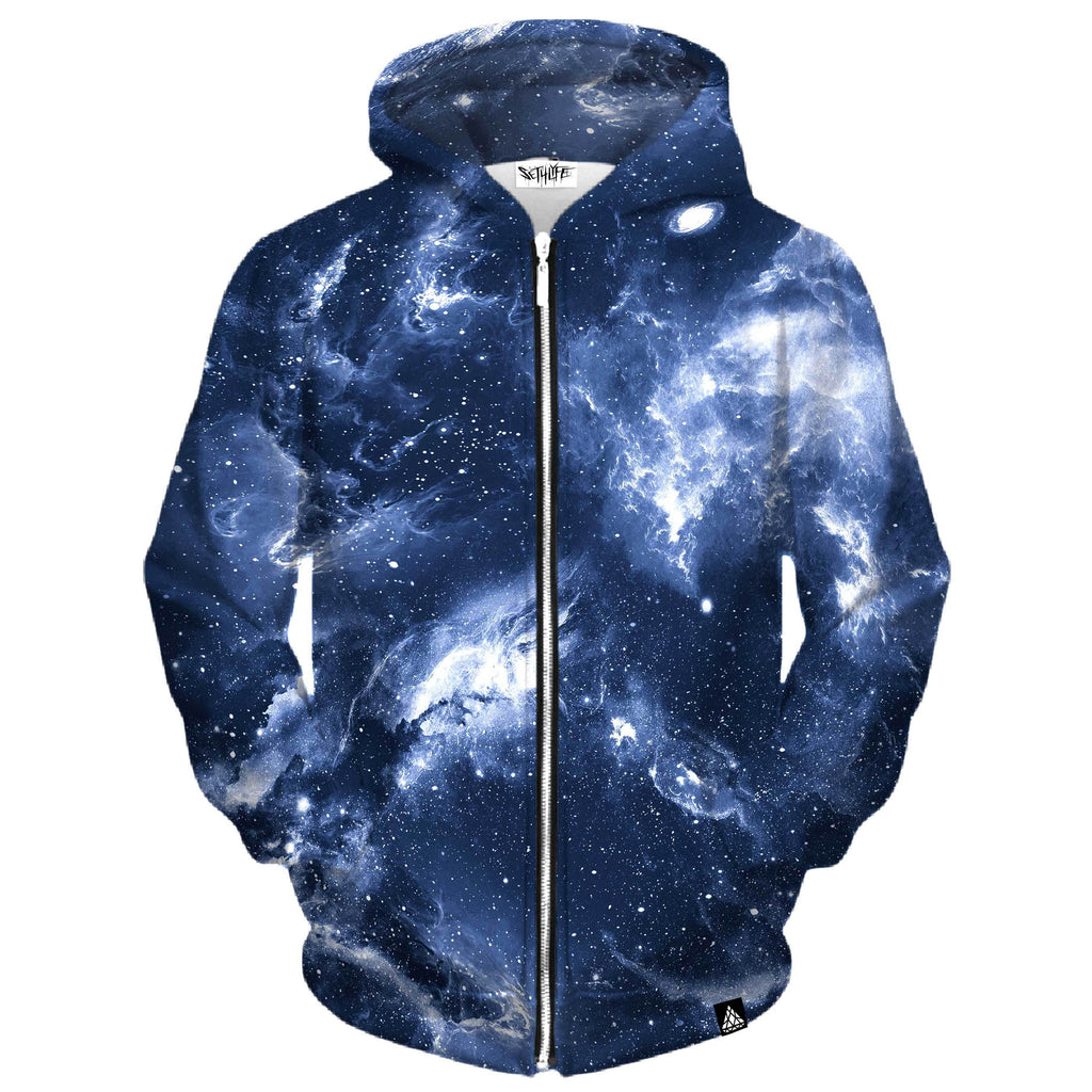 DEEP BLUE SPACE ZIP UP HOODIE