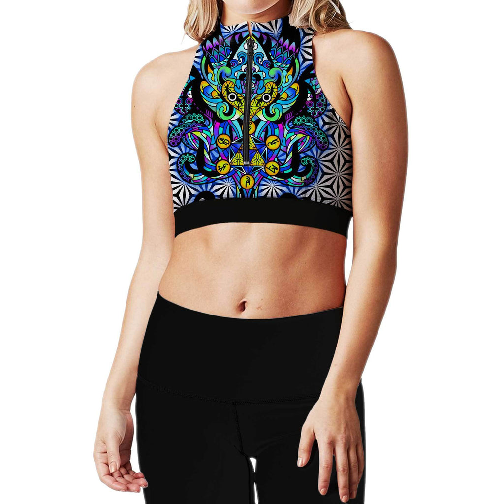 DISAMBIGUATION ZIP UP SPORTS BRA