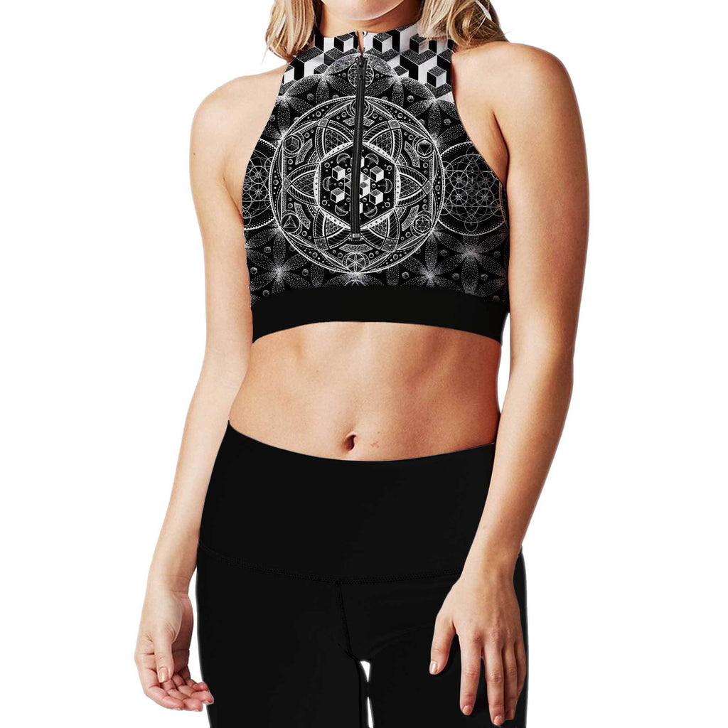 DREAMSTATE ZIP UP SPORTS BRA