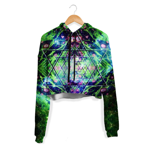 ENLIGHTENED EARTH CROP HOODIE