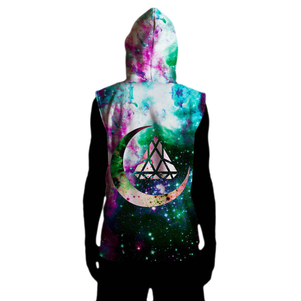 EXOTIC MOON SLEEVELESS HOODIE