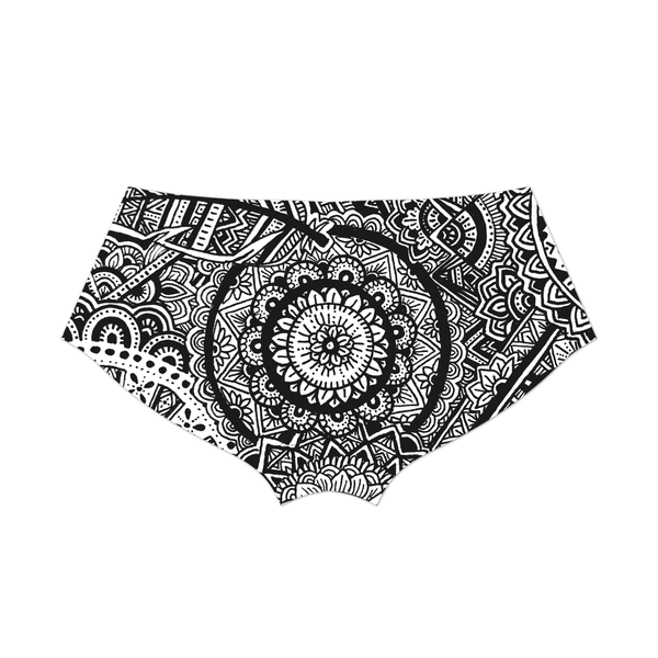 FEATHER MANDALA BOOTY SHORTS