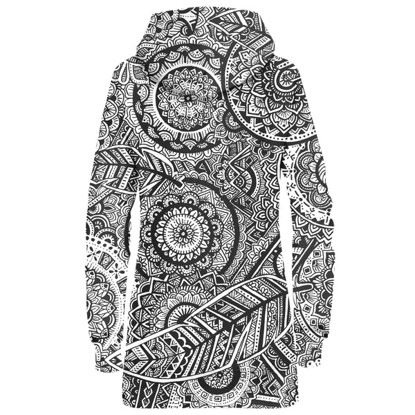 FEATHER MANDALA HOODIE DRESS