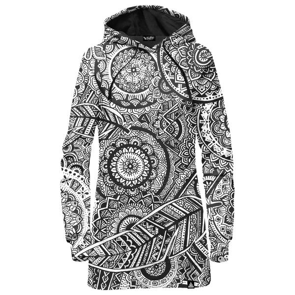 FEATHER MANDALA HOODIE DRESS