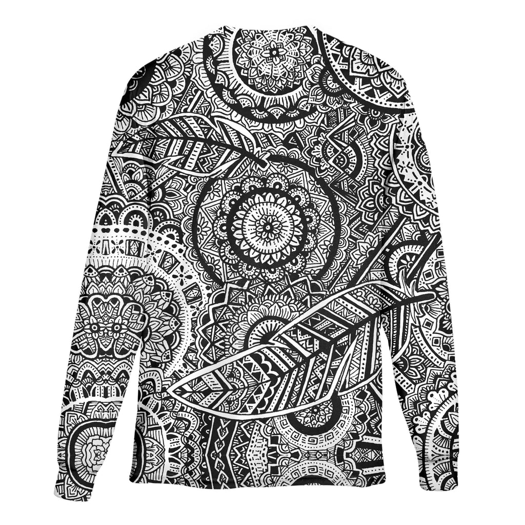 FEATHER MANDALA LONG SLEEVE T