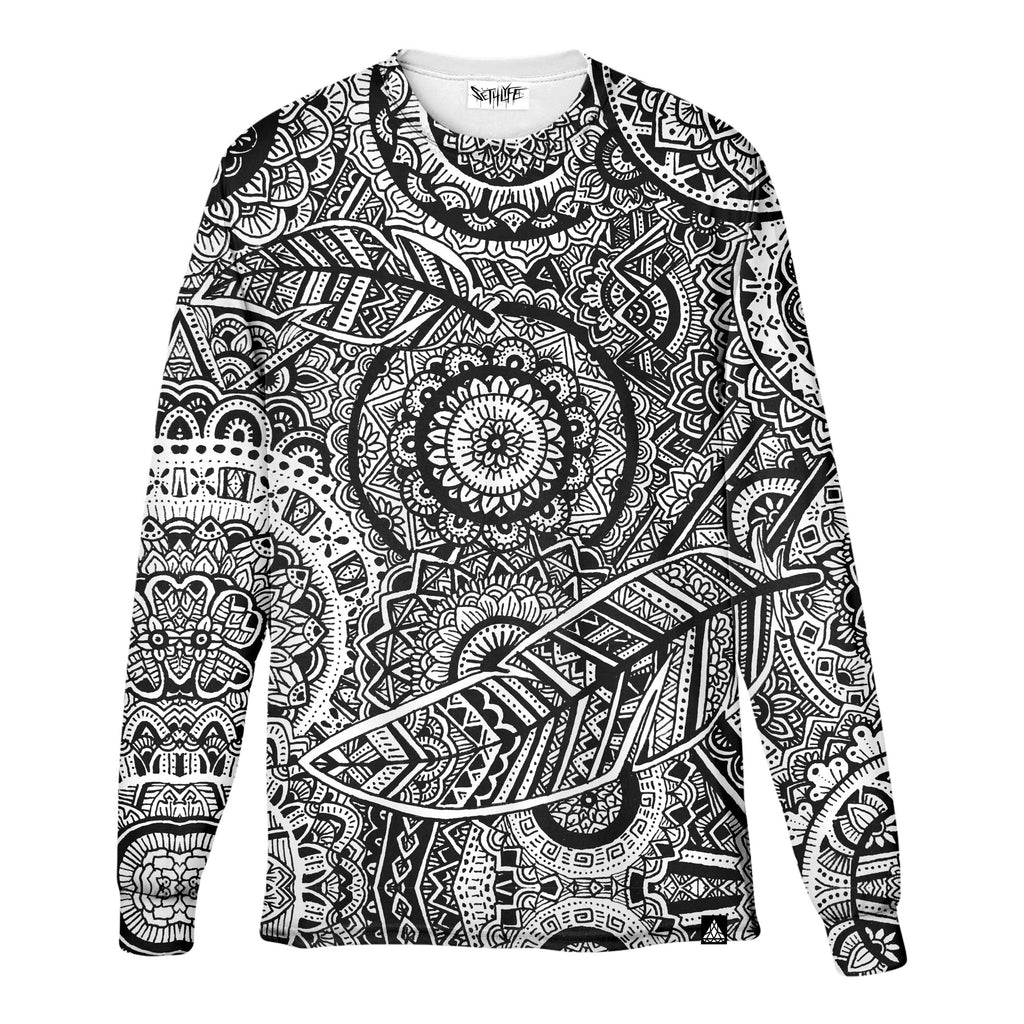 FEATHER MANDALA LONG SLEEVE T