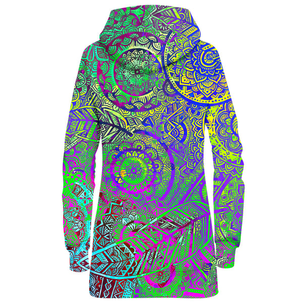 FEATHER MANDALA VIBE HOODIE DRESS