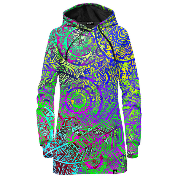 FEATHER MANDALA VIBE HOODIE DRESS