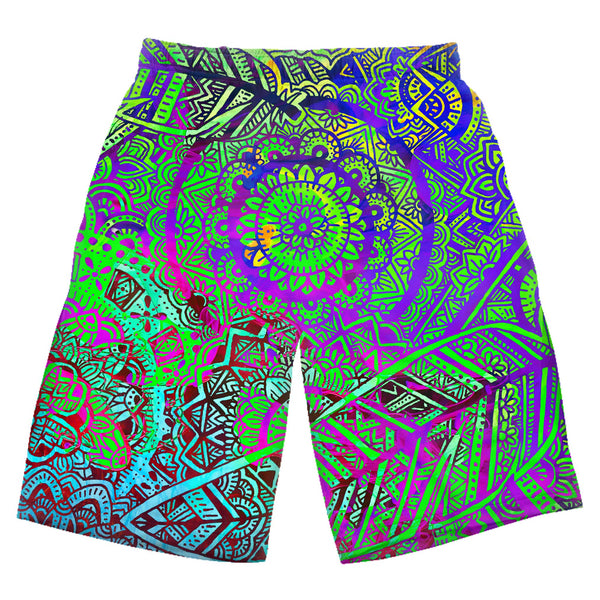 FEATHER MANDALA VIBE SHORTS