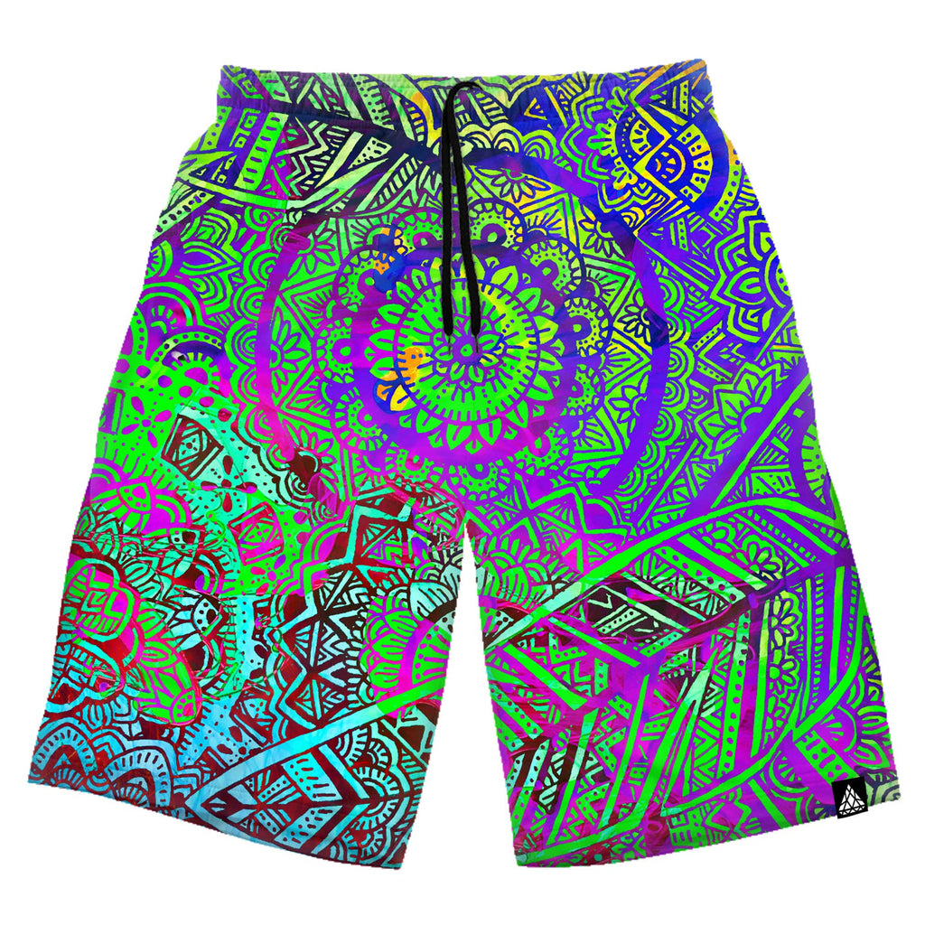 FEATHER MANDALA VIBE SHORTS