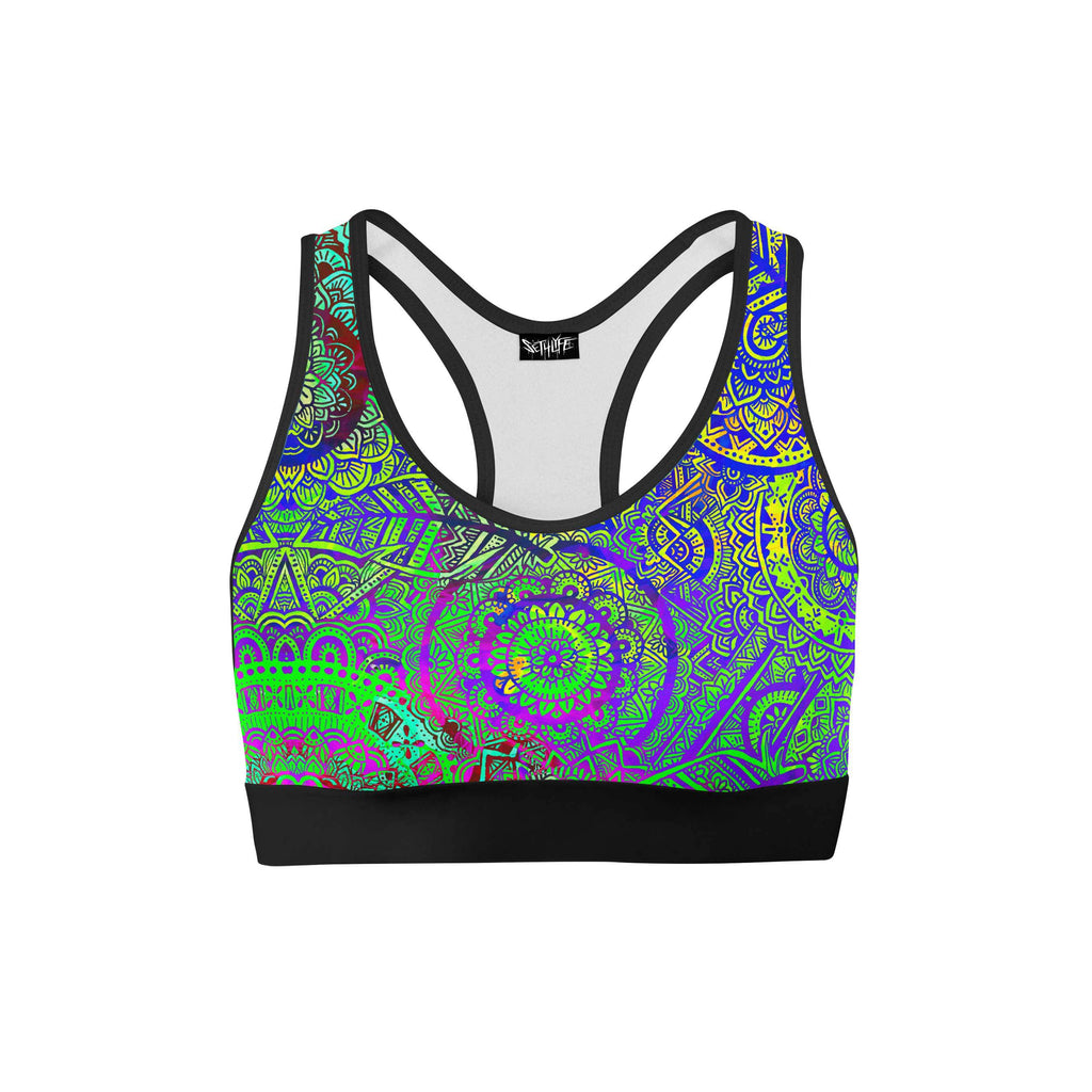 FEATHER MANDALA VIBE SPORTS BRA