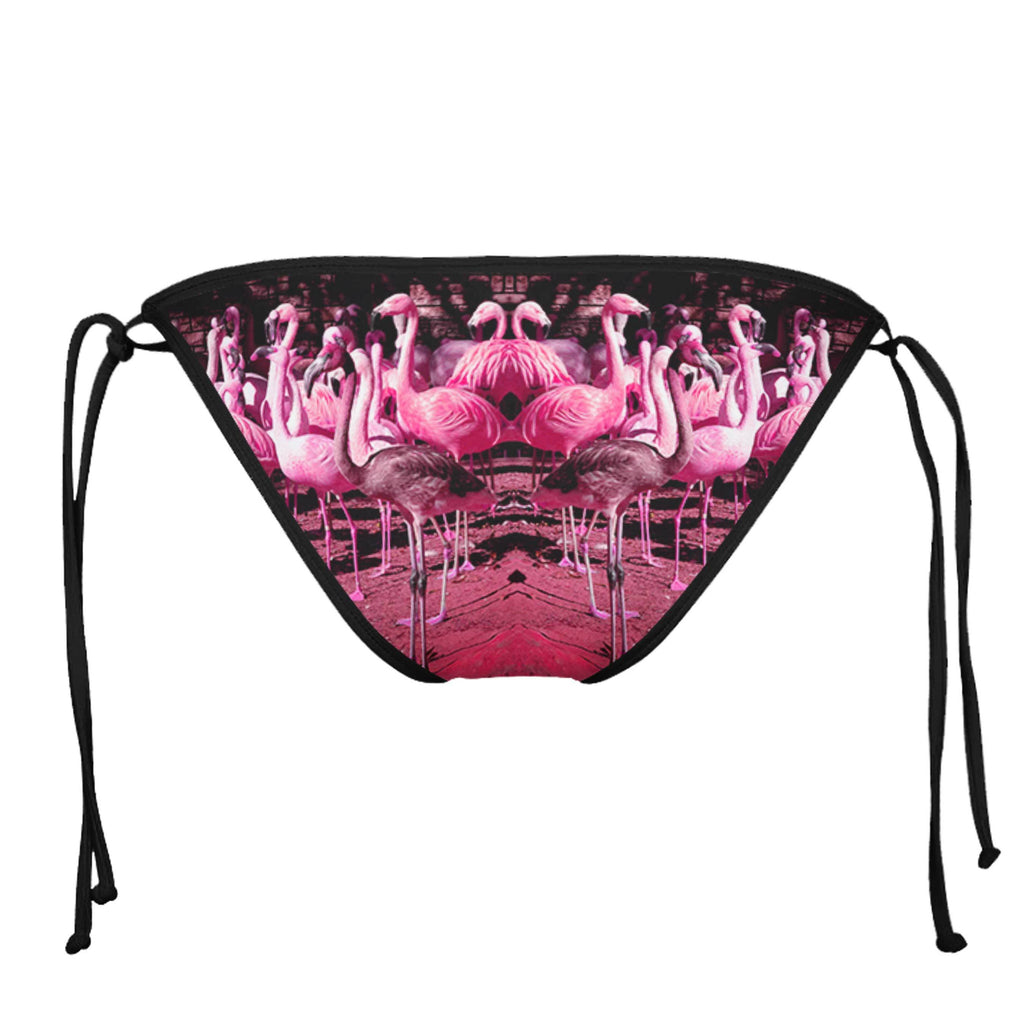 FLAMINGO BLACK STRING BIKINI BOTTOMS