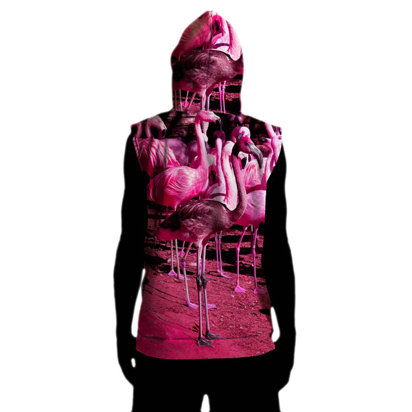 FLAMINGO SLEEVELESS HOODIE