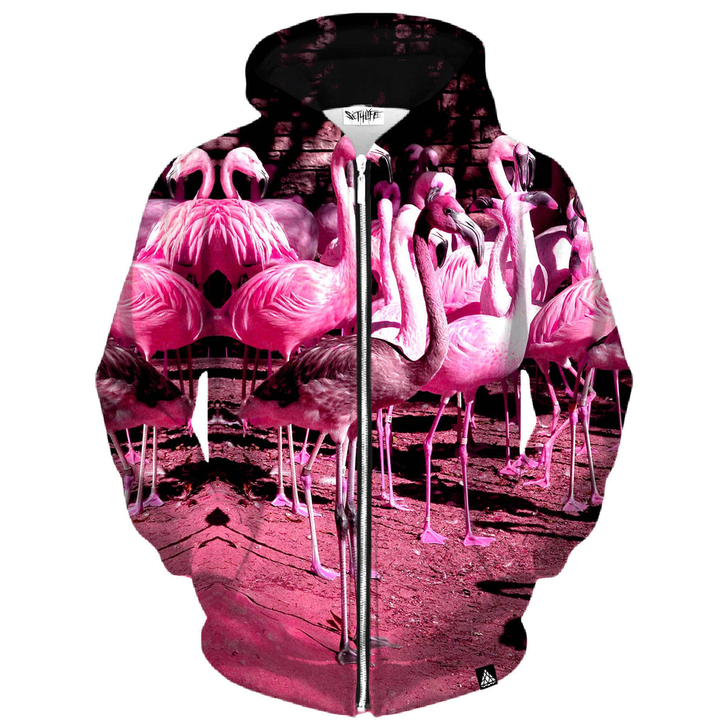 FLAMINGO ZIP UP HOODIE