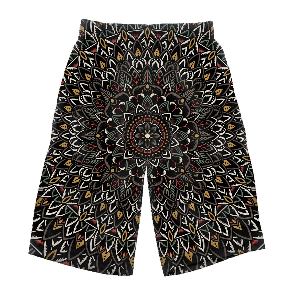 FLOWER MANDALA LONG SHORTS