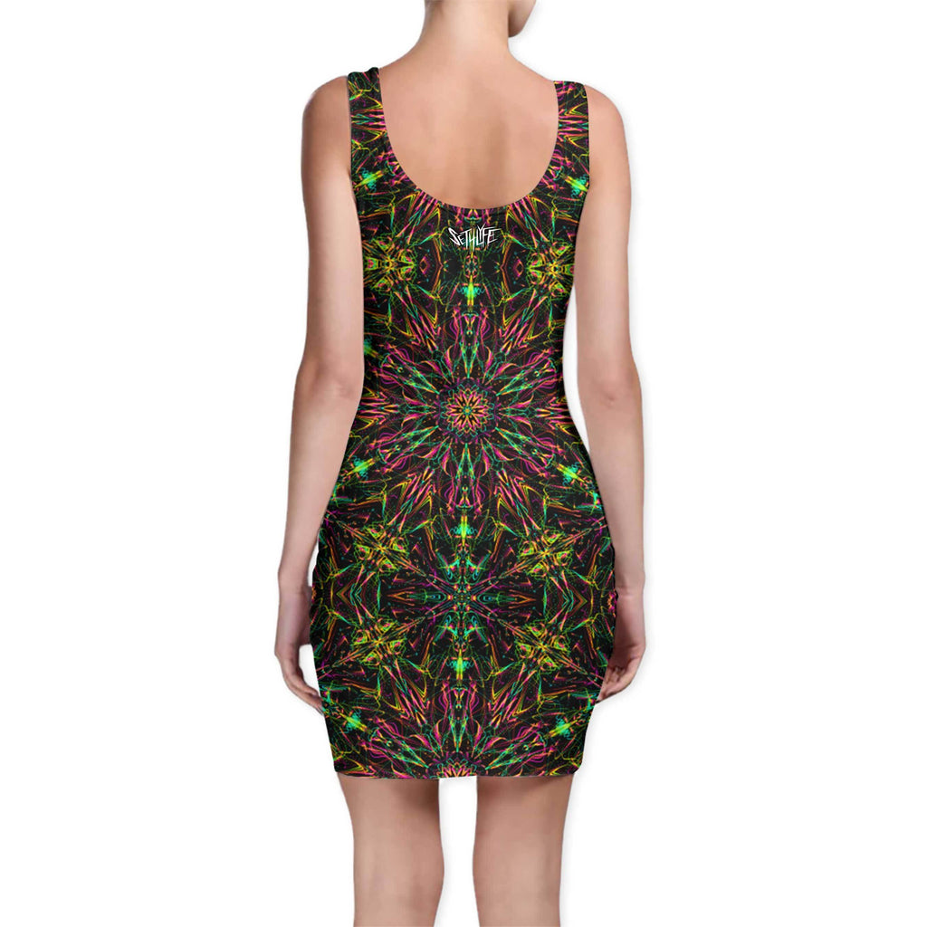 FUTURE MANDALA BODYCON DRESS