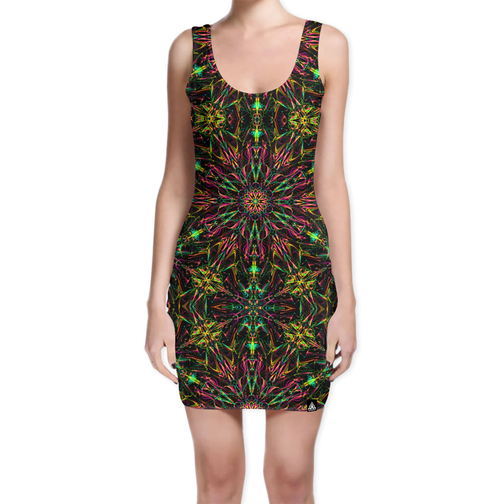 FUTURE MANDALA BODYCON DRESS