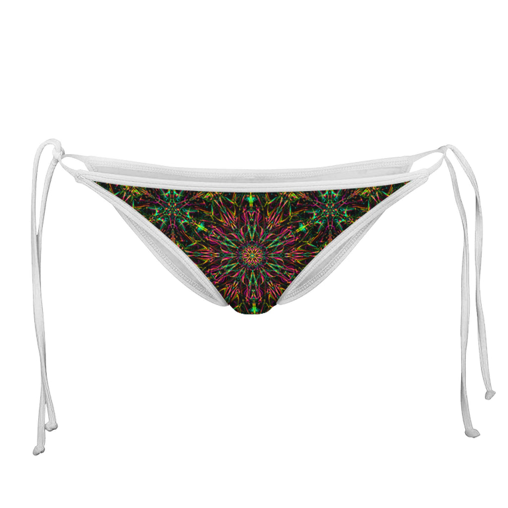 FUTURE MANDALA WHITE STRING BIKINI BOTTOMS