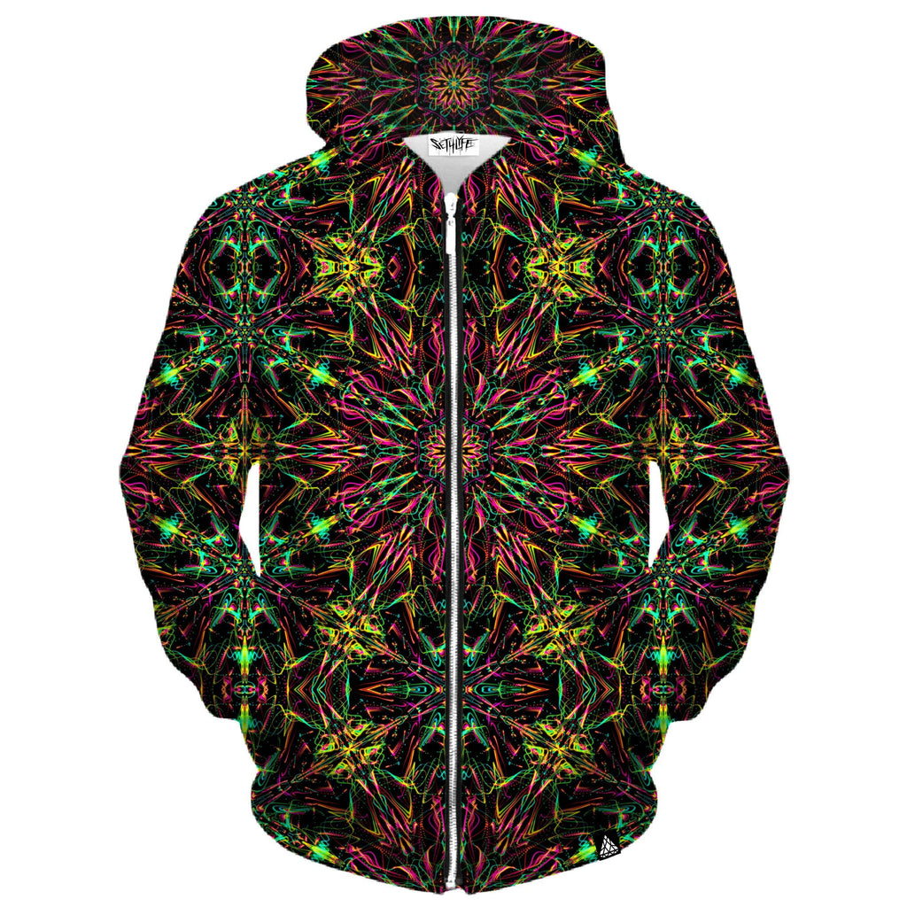 FUTURE MANDALA ZIP UP HOODIE