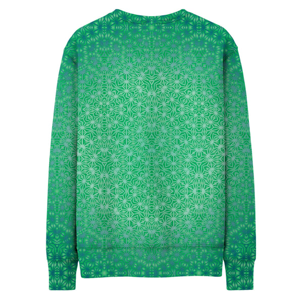 GREEN COSMIC STARGRID SWEATSHIRT