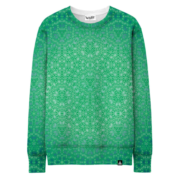 GREEN COSMIC STARGRID SWEATSHIRT