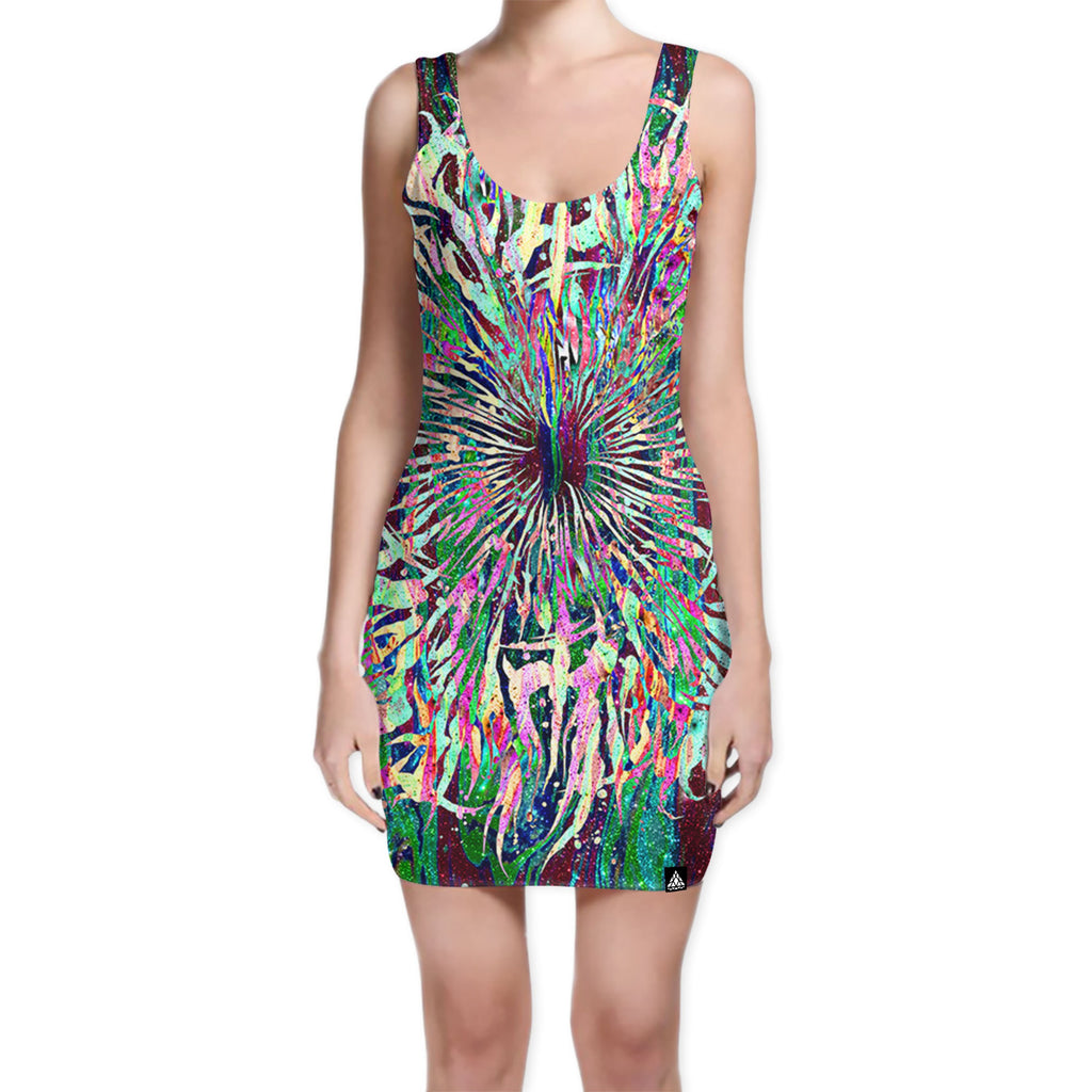 GRIME MANDALA BODYCON DRESS