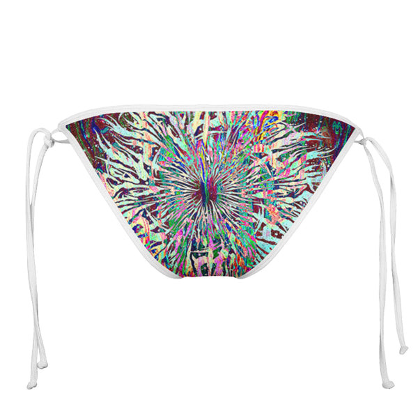 GRIME MANDALA WHITE STRING BIKINI BOTTOMS