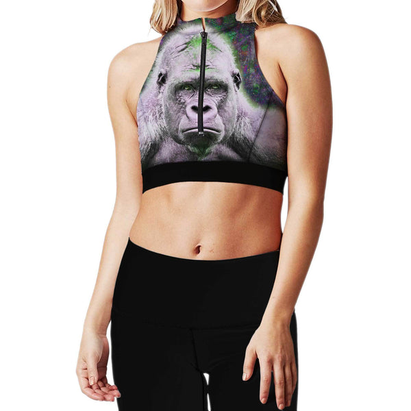 GRUMP ZIP UP SPORTS BRA