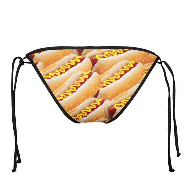 HOT DOG BLACK STRING BIKINI BOTTOMS