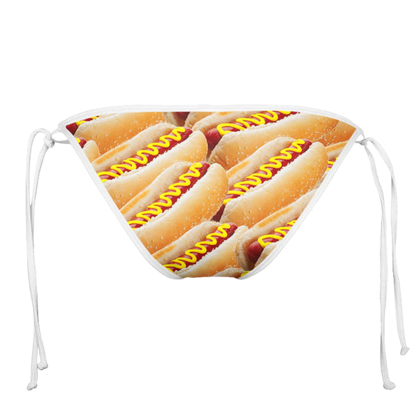 HOT DOG WHITE STRING BIKINI BOTTOMS