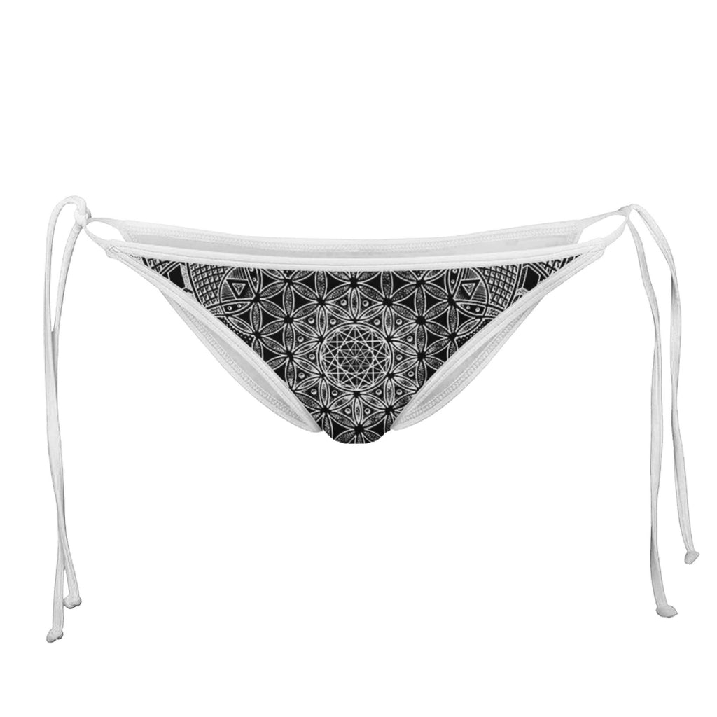 IMAGINATRIX DARK WHITE STRING BIKINI BOTTOMS