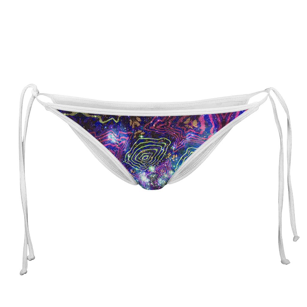 LEO PORTAL WHITE STRING BIKINI BOTTOMS