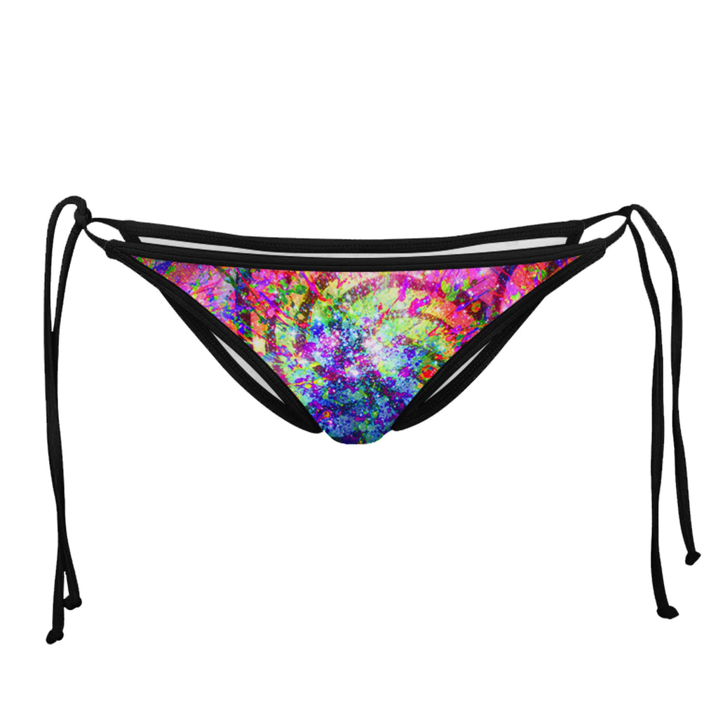 LETS GET DIZZY BLACK STRING BIKINI BOTTOMS