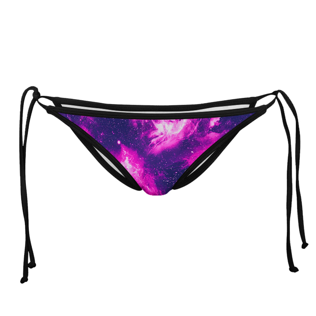 LUSH SPACE BLACK STRING BIKINI BOTTOMS