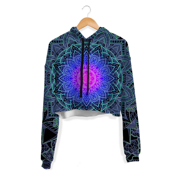 MANDALA LOVE CROP HOODIE