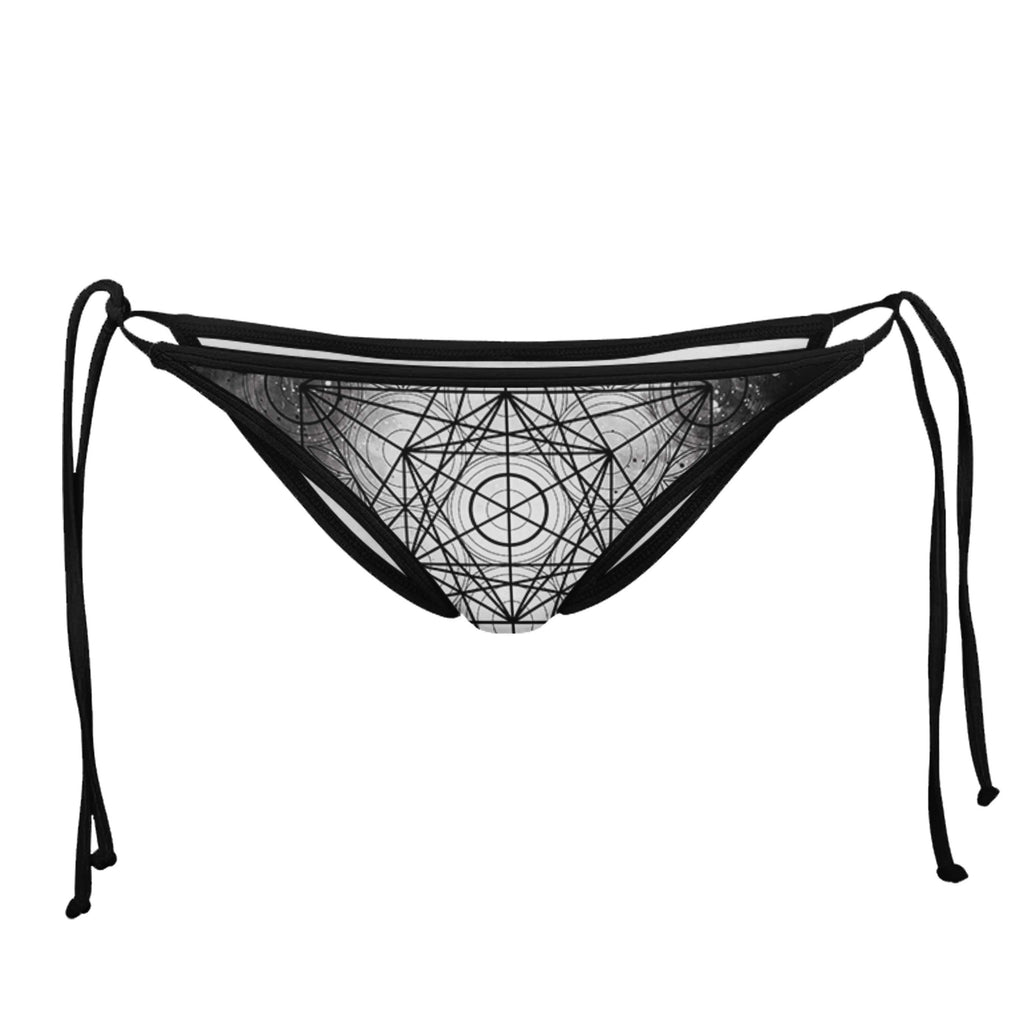 METATRONIC BLACK STRING BIKINI BOTTOMS