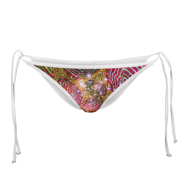 MICHAELANGELO PORTAL WHITE STRING BIKINI BOTTOMS