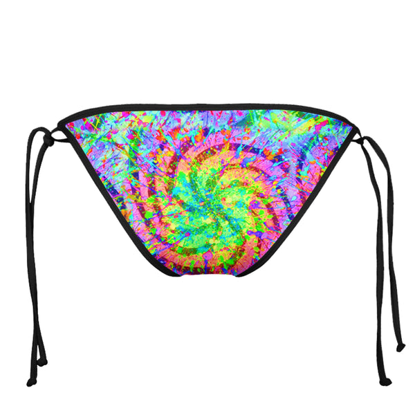 NEON DIZZY BLACK STRING BIKINI BOTTOMS