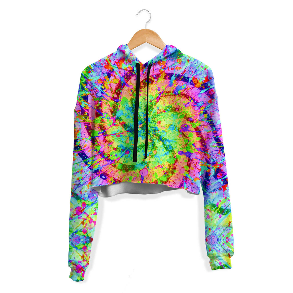 NEON DIZZY CROP HOODIE