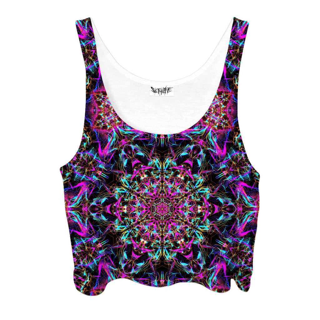 NEON MANDALA CROPTOP