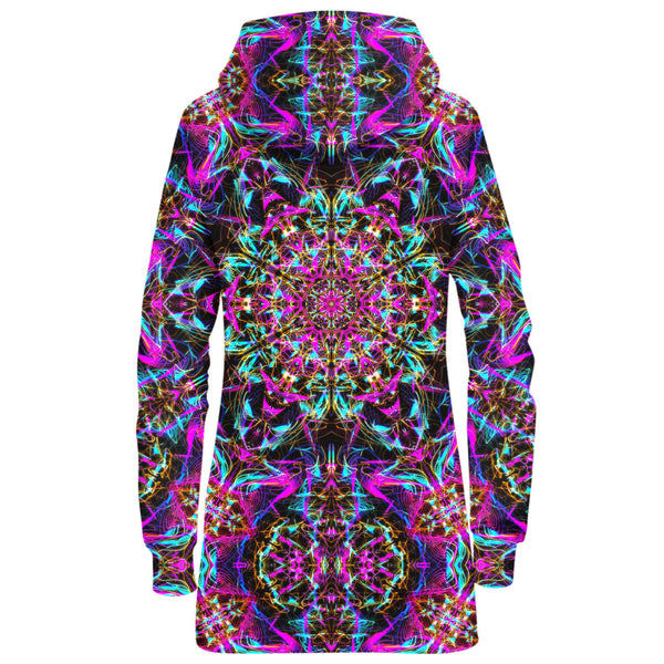 NEON MANDALA HOODIE DRESS