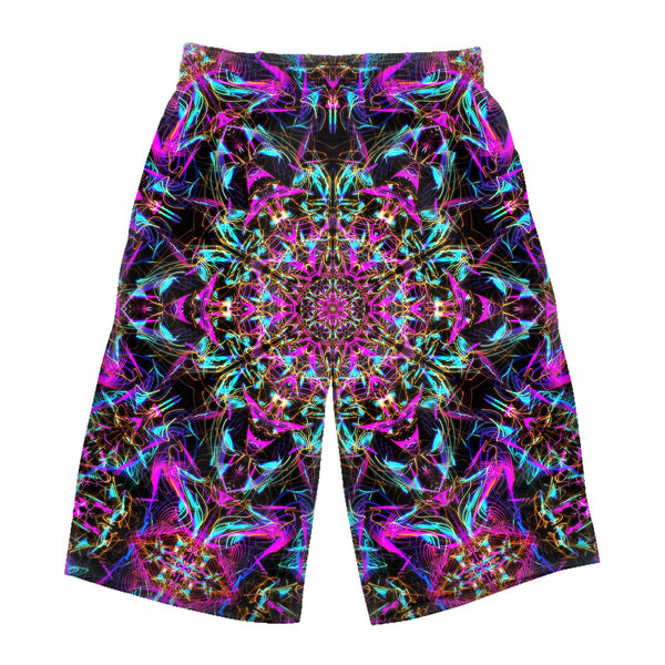 NEON MANDALA LONG SHORTS